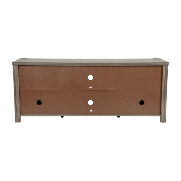 Gray |#| 59 Inch Barn Door TV Stand Fits up to 65" TV's-Gray Wash Oak & Adjustable Shelf