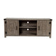 Gray |#| 59 Inch Barn Door TV Stand Fits up to 65" TV's-Gray Wash Oak & Adjustable Shelf