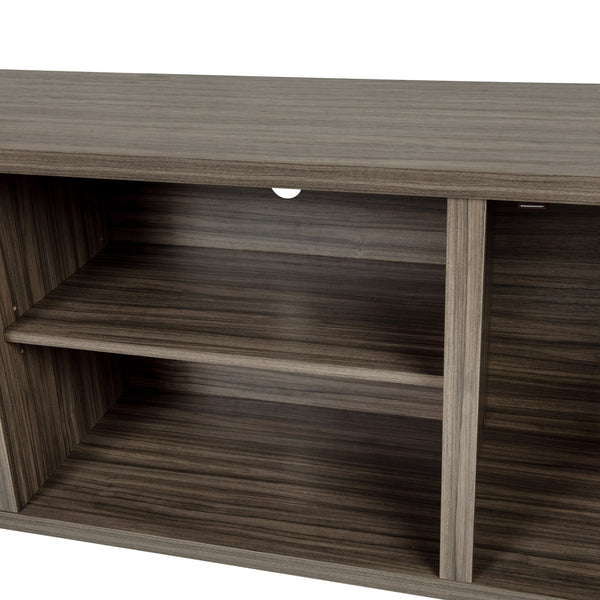 Gray |#| 59 Inch Barn Door TV Stand Fits up to 65" TV's-Gray Wash Oak & Adjustable Shelf