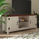 White |#| 59 Inch Barn Door TV Stand Fits up to 65" TV's-White Wash with Adjustable Shelf