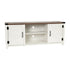 White |#| 59 Inch Barn Door TV Stand Fits up to 65" TV's-White Wash with Adjustable Shelf
