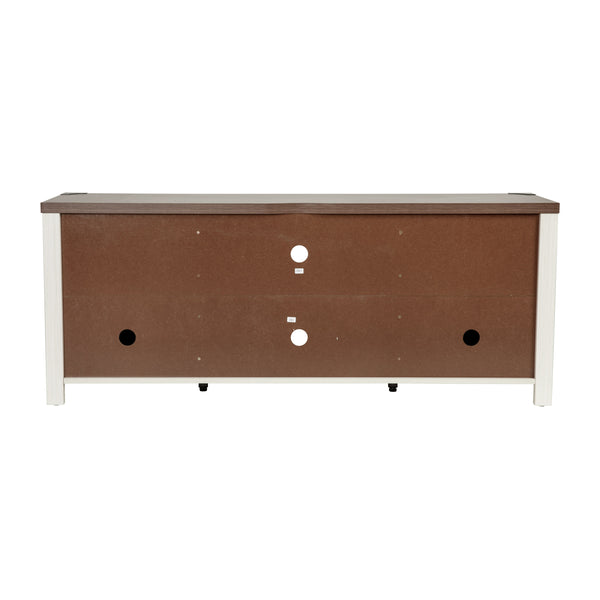 White |#| 59 Inch Barn Door TV Stand Fits up to 65" TV's-White Wash with Adjustable Shelf