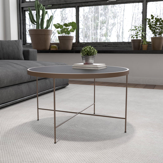 Chelsea Collection Coffee Table with Metal Frame