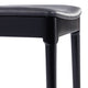 Black Vinyl Seat/Black Wood Frame |#| Commercial Solid Wood Dining Chair with Vinyl Padded Seat - Black/Black