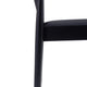 Black Vinyl Seat/Black Wood Frame |#| Commercial Solid Wood Dining Chair with Vinyl Padded Seat - Black/Black