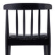 Black Vinyl Seat/Black Wood Frame |#| Commercial Solid Wood Dining Chair with Vinyl Padded Seat - Black/Black