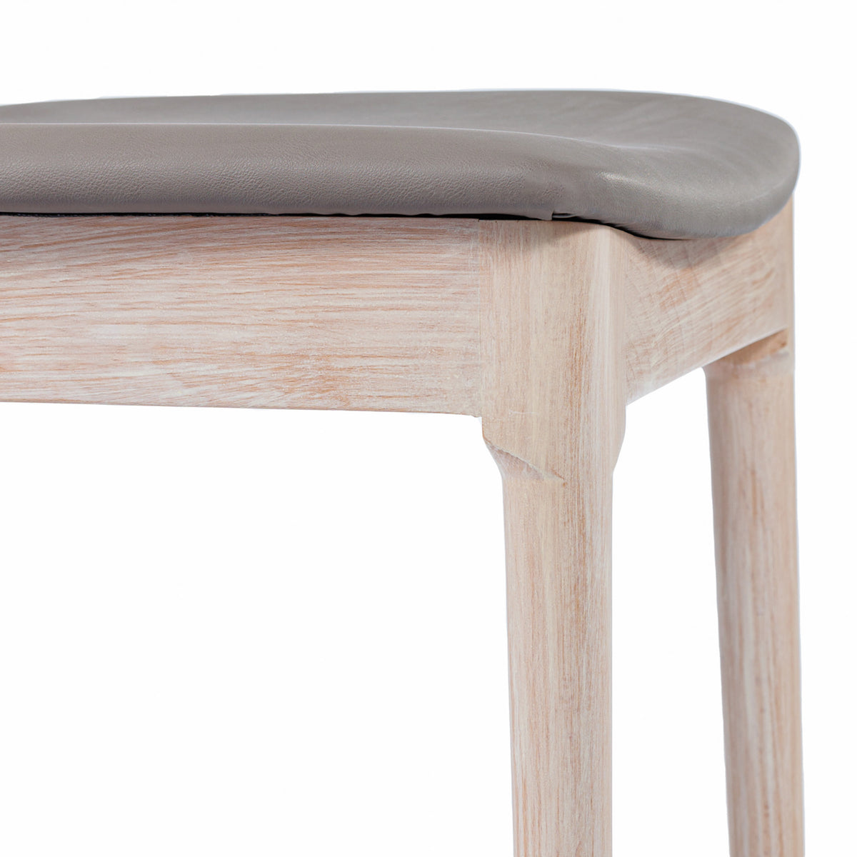 Beige Vinyl Seat/Antique White Wood Frame |#| Commercial Solid Wood Dining Chair with Vinyl Padded Seat - Antique White/Beige