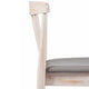 Beige Vinyl Seat/Antique White Wood Frame |#| Commercial Solid Wood Dining Chair with Vinyl Padded Seat - Antique White/Beige