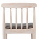 Beige Vinyl Seat/Antique White Wood Frame |#| Commercial Solid Wood Dining Chair with Vinyl Padded Seat - Antique White/Beige
