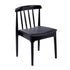 Chester Commercial Grade Solid Wood Dining Chair with Slatted Backrest and Vinyl Seat