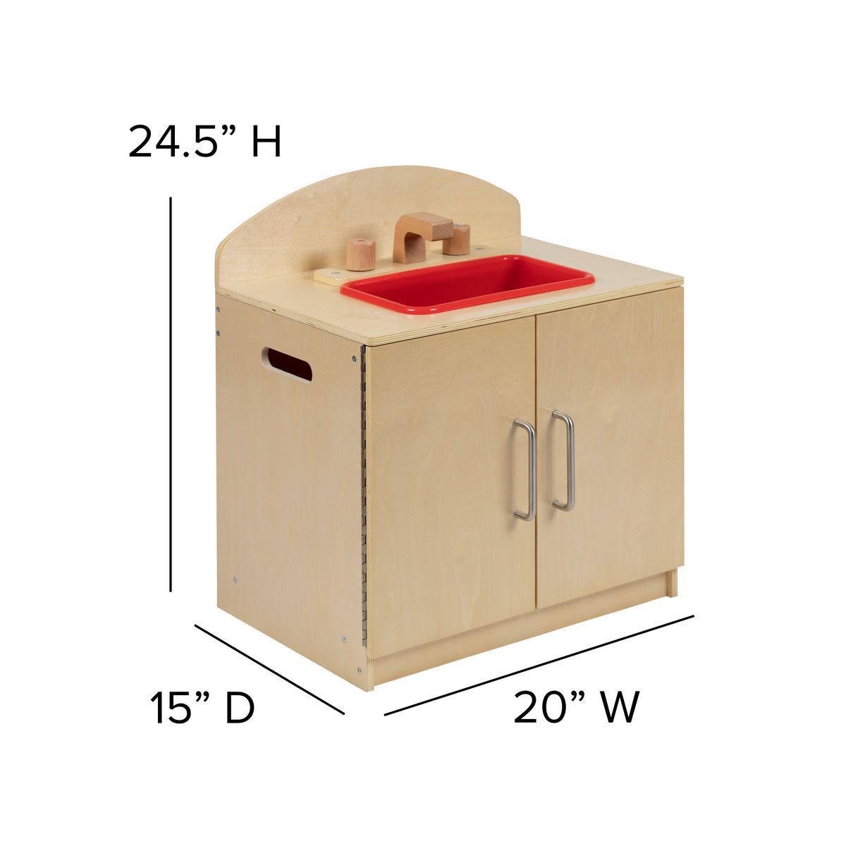 Children's Wooden Kitchen Set-Stove/Sink/Refrigerator for Commercial or Home Use