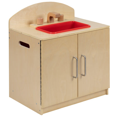 Children's Wooden Kitchen Sink for Commercial or Home Use - Safe, Kid Friendly Design