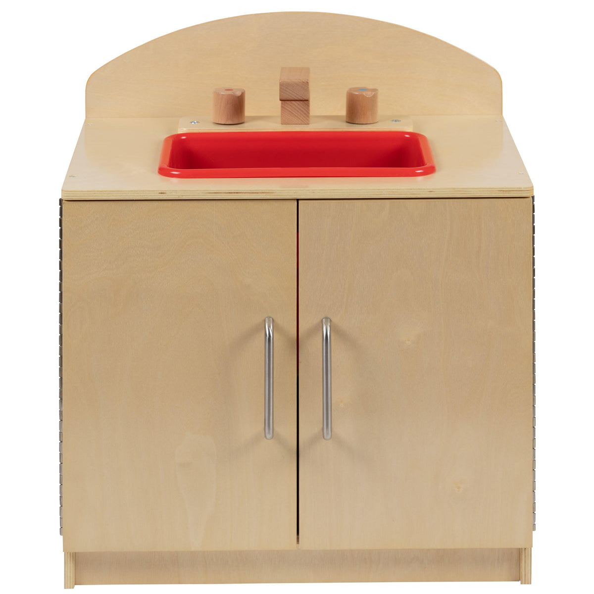 Children's Wooden Kitchen Sink with Turnable Knobs for Commercial or Home Use