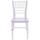 Clear |#| Child's Classic Resin Chiavari Chair for All Occasions in Transparent Crystal