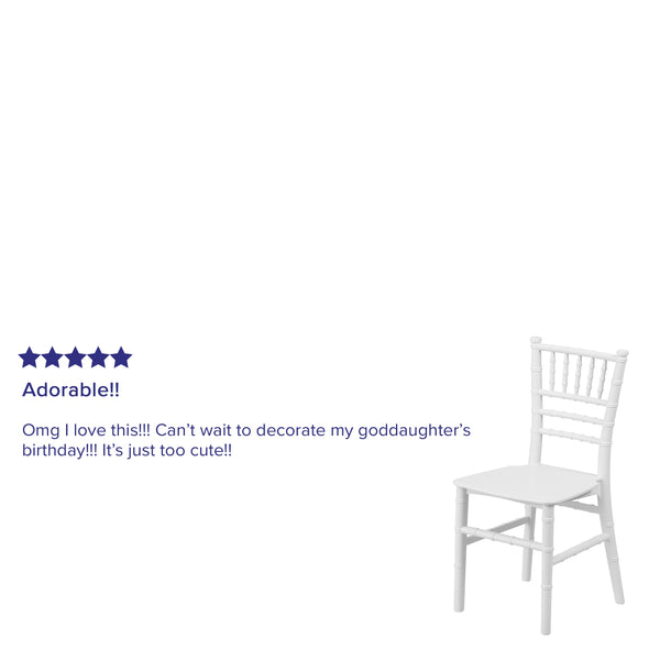 White |#| Child's Classic Resin Chiavari Chair for All Occasions in White