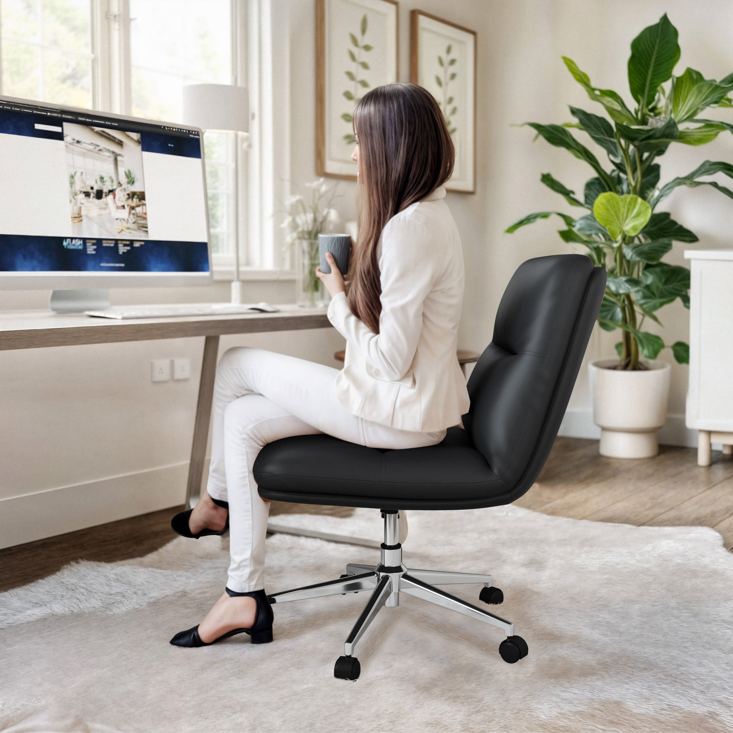 Armless Office Chair CH 232174 1 BizChair