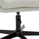 Cream Faux Shearling/Black Frame |#| Commercial Wide Mid-Back Padded Faux Shearling Swivel Office Chair in Cream/Blk