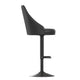Black |#| Commercial Black LeatherSoft Adjustable Height Pedestal Bar Stools - Set of 2
