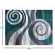 Turquoise,8' x 10' |#| Modern Swirl Design Olefin Area Rug - Turquoise, White, & Gray - 8' x 10'