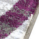 Purple,4' x 5' |#| Modern Swirl Design Olefin Area Rug - Purple, White, & Gray - 4' x 5'