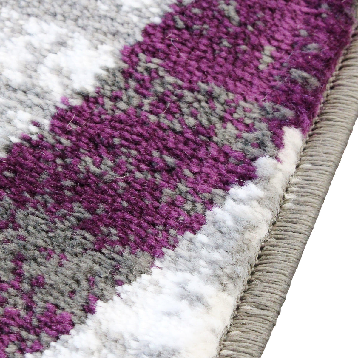 Purple,4' x 5' |#| Modern Swirl Design Olefin Area Rug - Purple, White, & Gray - 4' x 5'