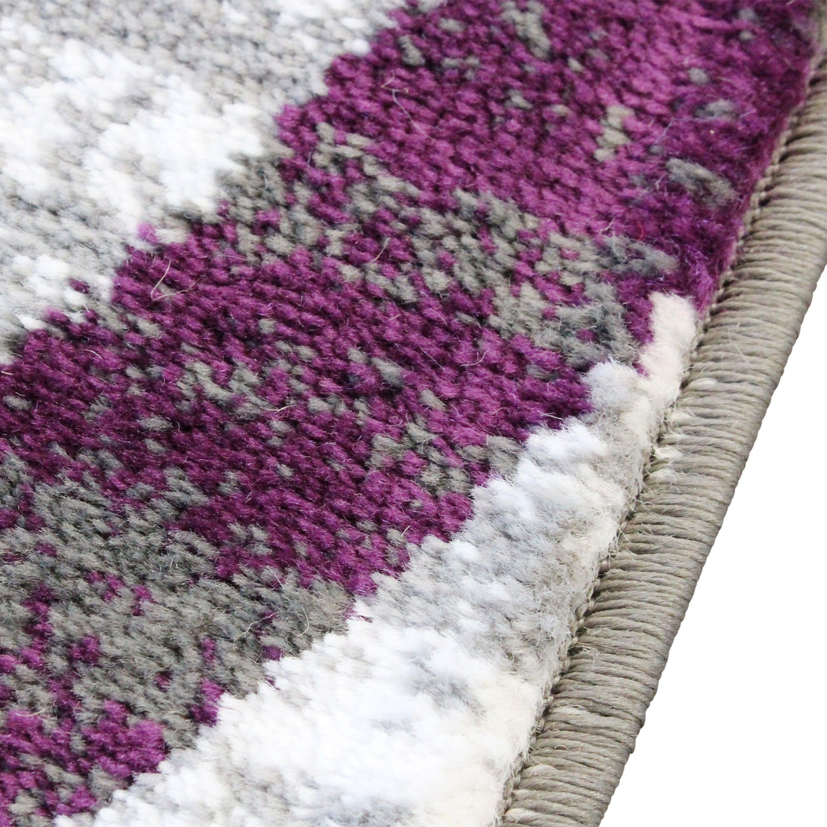 Purple,8' x 10' |#| Modern Swirl Design Olefin Area Rug - Purple, White, & Gray - 8' x 10'