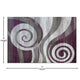 Purple,6' x 9' |#| Modern Swirl Design Olefin Area Rug - Purple, White, & Gray - 6' x 9'