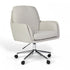 Bedford Gray Fabric/Polished Nickel Frame |#| Fabric Swivel Home Office Chair with Double Cushions - Bedford Gry/Polished Nckl