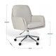 Bedford Gray Fabric/Polished Nickel Frame |#| Fabric Swivel Home Office Chair with Double Cushions - Bedford Gry/Polished Nckl