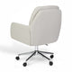 Bedford Gray Fabric/Polished Nickel Frame |#| Fabric Swivel Home Office Chair with Double Cushions - Bedford Gry/Polished Nckl