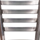 Walnut Wood Seat/Clear Coated Metal Frame |#| Silver Antique Clear Coat Ladder Back Metal Restaurant Barstool-Walnut Wood Seat