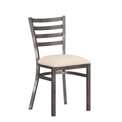 Clear Coated Ladder Back Metal Restaurant Chair - View 1