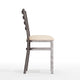 Tan Vinyl Seat/Silver Antique Metal Frame |#| Commercial Silver Ladder Back Restaurant Chair with Tan Vinyl Seat