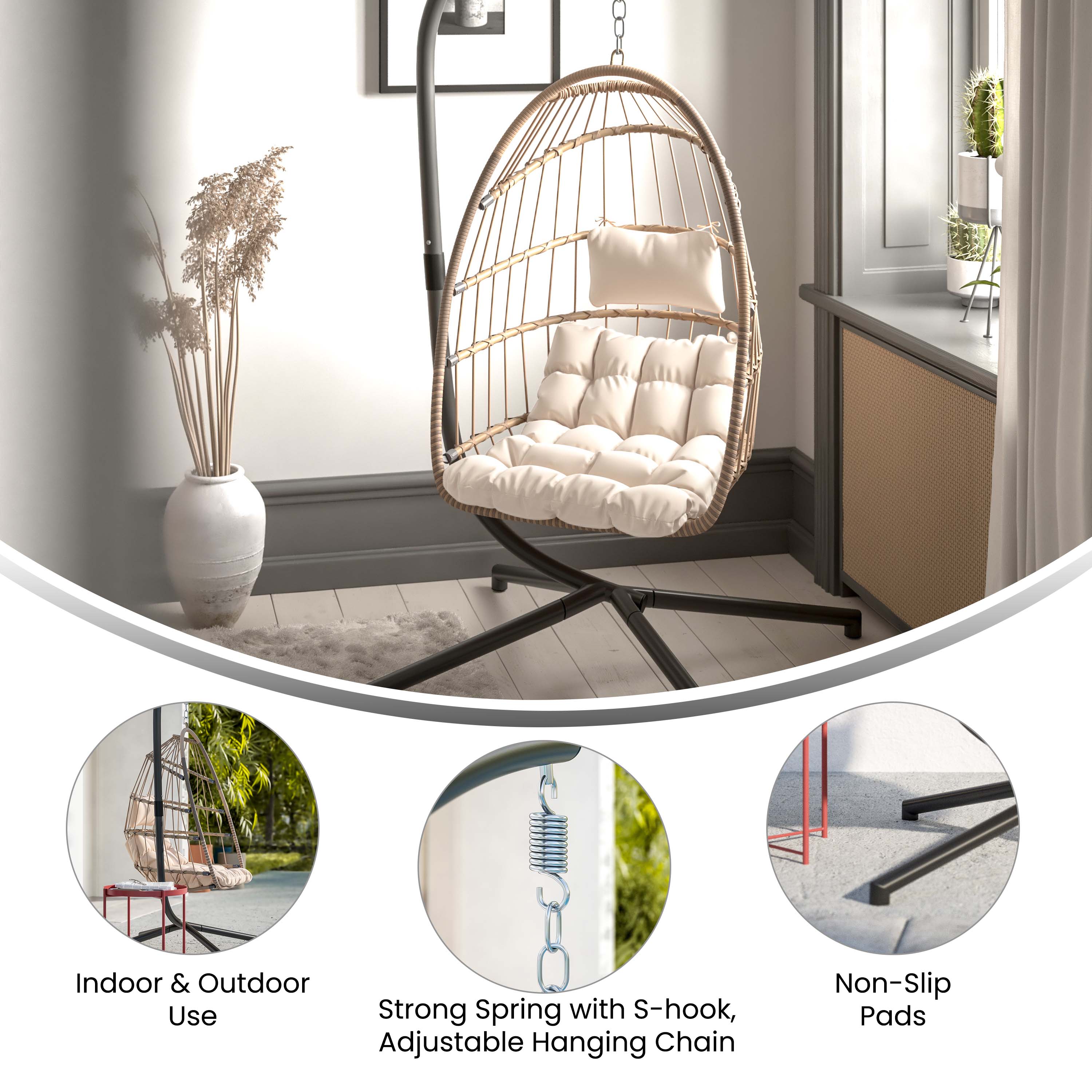 Non hanging egg sale chair