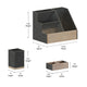 Galvanized |#| Galvanized Finish Metal and Rustic Wood 3 Piece Desktop or Vanity Organizer Set