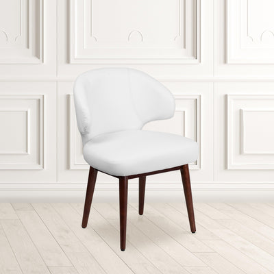 Comfort Back Series Side Reception Chair with Walnut Legs - View 2