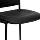 Black Vinyl |#| Comfort Black Vinyl Stackable Steel Side Reception Chair - Hospitality Seating