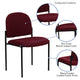 Burgundy Fabric |#| Comfort Burgundy Fabric Stackable Steel Side Reception Chair - Home Office