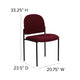 Burgundy Fabric |#| Comfort Burgundy Fabric Stackable Steel Side Reception Chair - Home Office