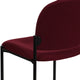 Burgundy Fabric |#| Comfort Burgundy Fabric Stackable Steel Side Reception Chair - Home Office