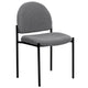 Gray Fabric |#| Comfort Gray Fabric Stackable Steel Side Reception Chair - Home Office