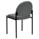 Gray Fabric |#| Comfort Gray Fabric Stackable Steel Side Reception Chair - Home Office