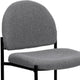 Gray Fabric |#| Comfort Gray Fabric Stackable Steel Side Reception Chair - Home Office