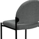 Gray Fabric |#| Comfort Gray Fabric Stackable Steel Side Reception Chair - Home Office