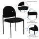 Black Fabric |#| Comfort Black Fabric Stackable Steel Side Reception Chair - Home Office