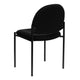 Black Fabric |#| Comfort Black Fabric Stackable Steel Side Reception Chair - Home Office