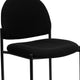 Black Fabric |#| Comfort Black Fabric Stackable Steel Side Reception Chair - Home Office