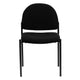 Black Fabric |#| Comfort Black Fabric Stackable Steel Side Reception Chair - Home Office