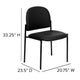 Black Vinyl |#| Comfort Black Vinyl Stackable Steel Side Reception Chair - Hospitality Seating