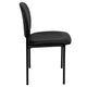 Black Vinyl |#| Comfort Black Vinyl Stackable Steel Side Reception Chair - Hospitality Seating